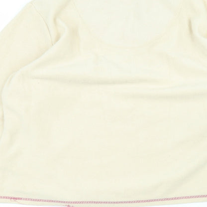 Primark Womens Beige V-Neck  Polyester Pullover Jumper Size M