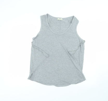 Matalan Womens Grey  Polyester Basic Tank Size 16 Round Neck