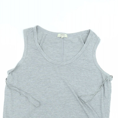 Matalan Womens Grey  Polyester Basic Tank Size 16 Round Neck