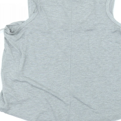 Matalan Womens Grey  Polyester Basic Tank Size 16 Round Neck