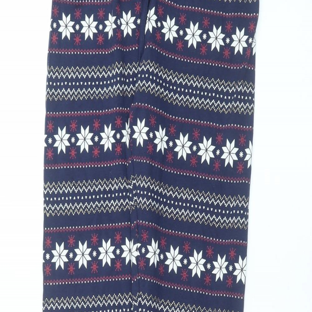 F&F Womens Blue  Cotton Trousers  Size 8 L26 in Regular