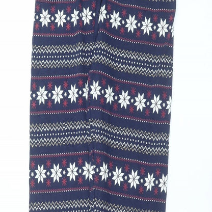 F&F Womens Blue  Cotton Trousers  Size 8 L26 in Regular