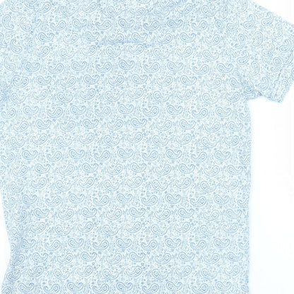 Duck and Cover Mens Blue  Cotton  Polo Size M Collared