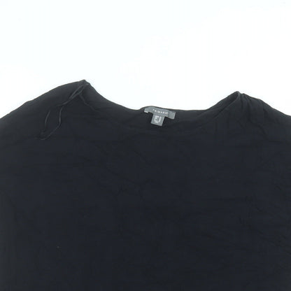 Primark Womens Black  Viscose Basic Blouse Size 14 Round Neck