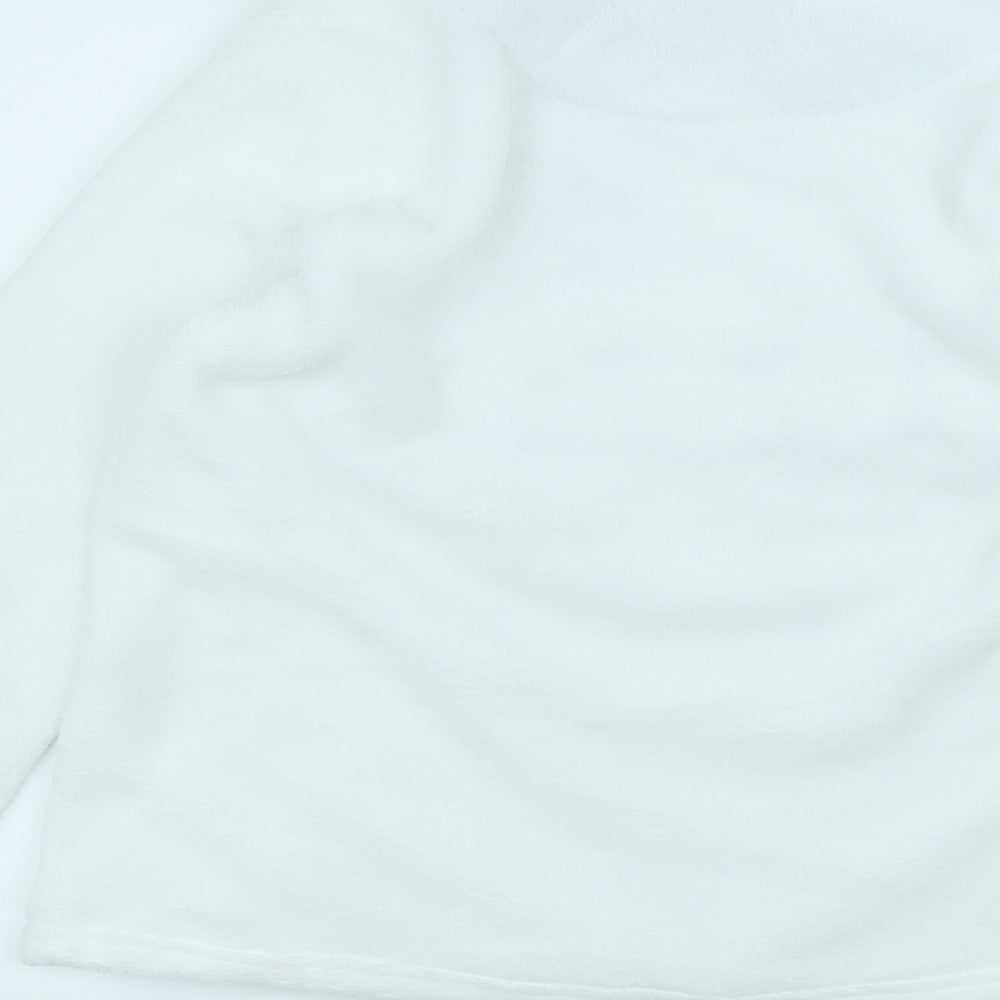 Primark Womens White Round Neck  Polyester Pullover Jumper Size 8