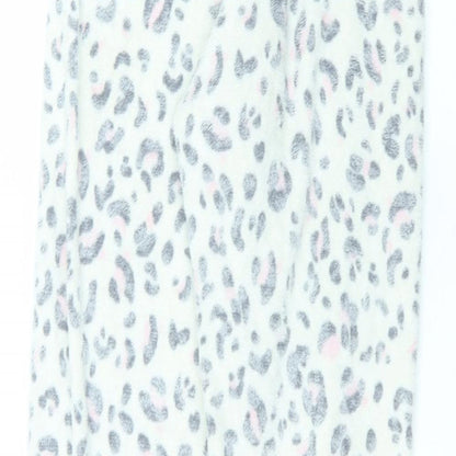 Primark Womens White Animal Print Polyester Sweatpants Trousers Size S L27 in Regular