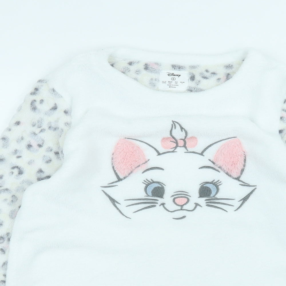 Primark Womens White Round Neck  Polyester Pullover Jumper Size S