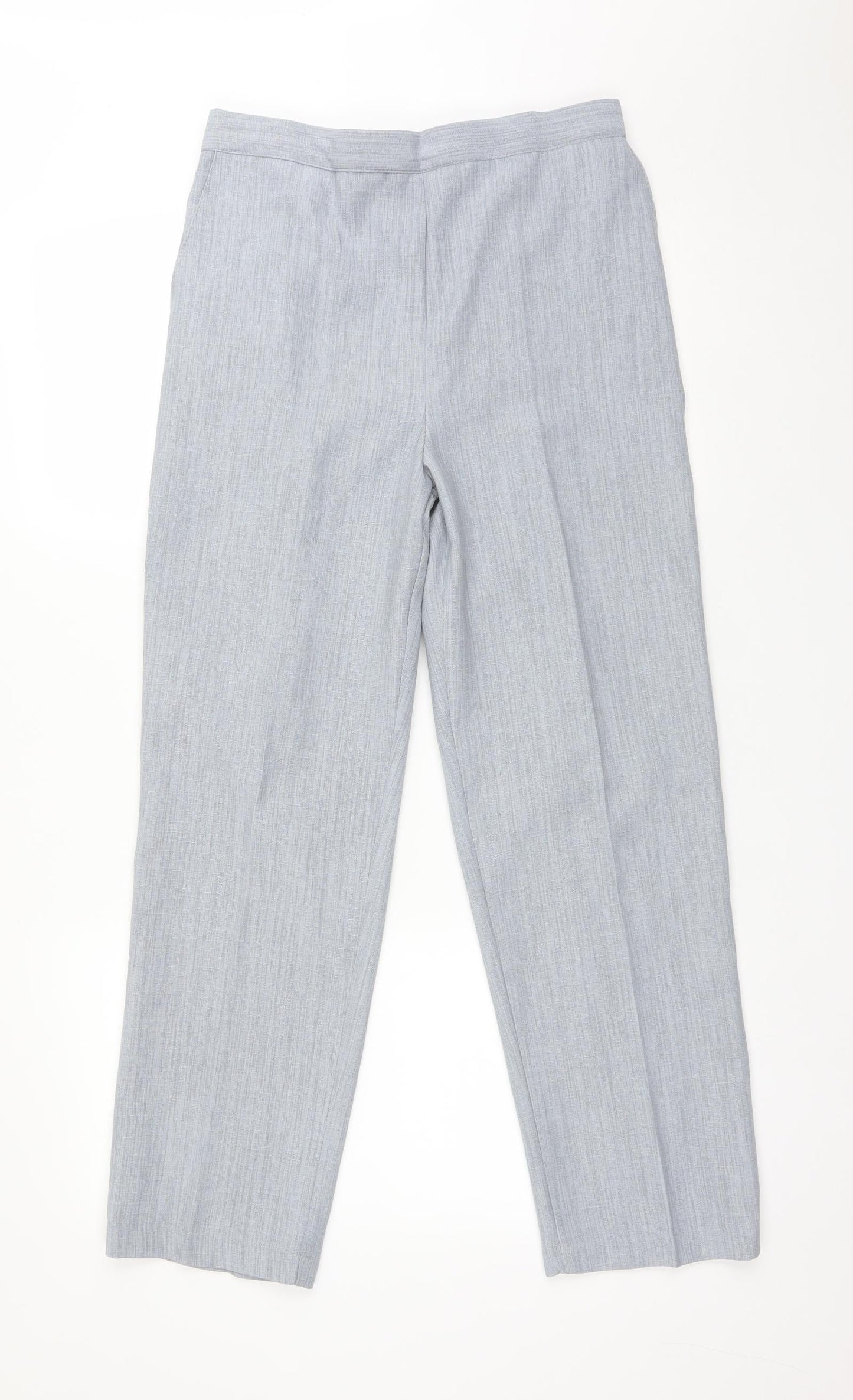 Womens UK Size 14 Preworn Regular Fit  Grey Trousers