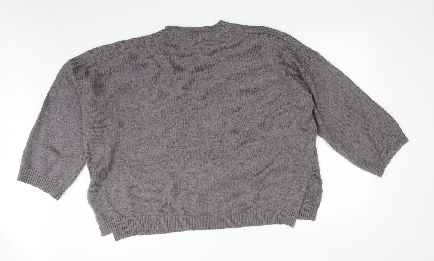 Boohoo Womens Purple  Viscose Pullover Sweatshirt Size L