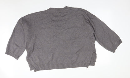 Boohoo Womens Purple  Viscose Pullover Sweatshirt Size L