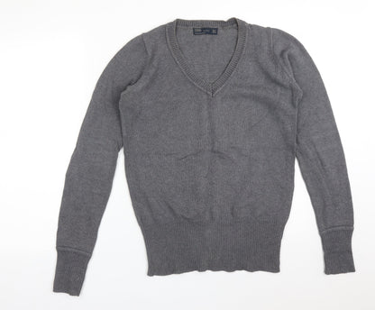 Zara Mens Grey  Cotton Pullover Sweatshirt Size L