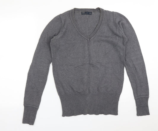 Zara Mens Grey  Cotton Pullover Sweatshirt Size L