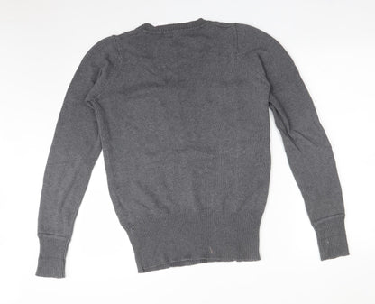 Zara Mens Grey  Cotton Pullover Sweatshirt Size L