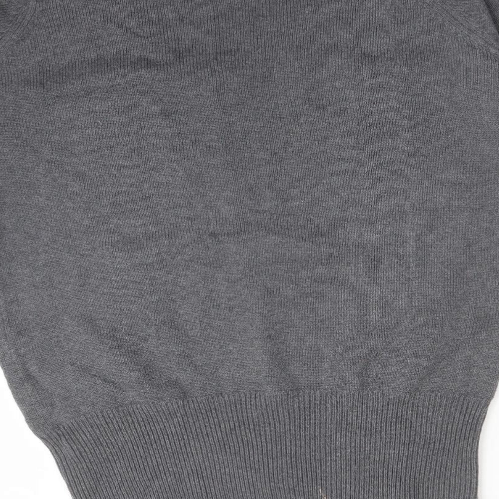 Zara Mens Grey  Cotton Pullover Sweatshirt Size L