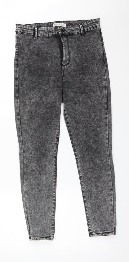 DENIM CO Womens Black  Cotton Skinny Jeans Size 14 L26 in Regular