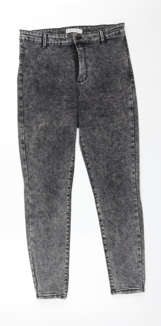 DENIM CO Womens Black  Cotton Skinny Jeans Size 14 L26 in Regular