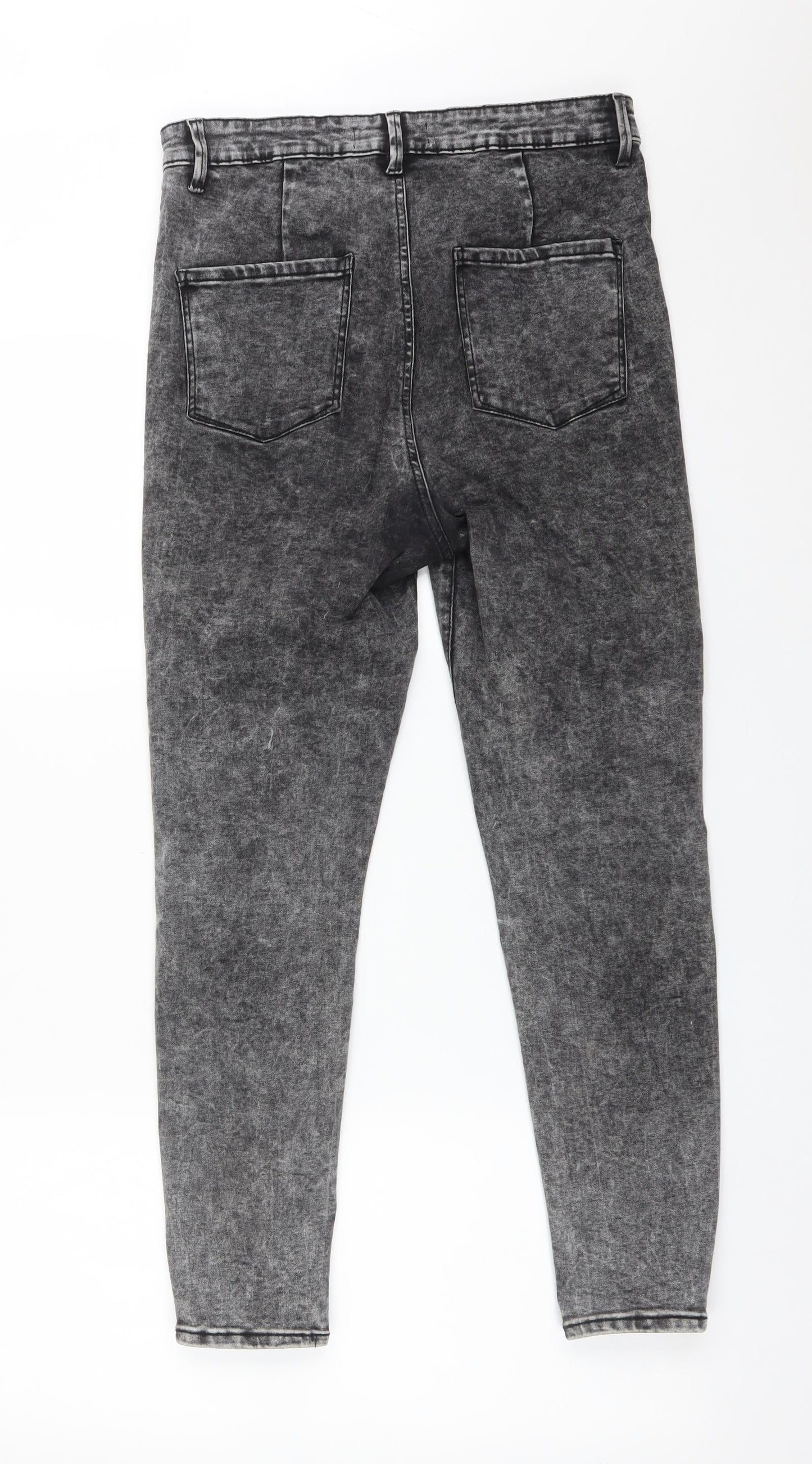 DENIM CO Womens Black  Cotton Skinny Jeans Size 14 L26 in Regular