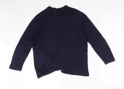 Womens UK Size 14 Matalan Blue Cardigan Jumper