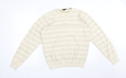 Additional front view of Stark men’s multicoloured striped cotton pullover sweatshirt, size XL