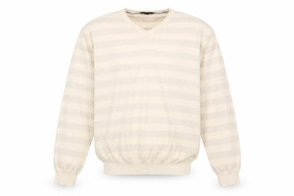 Front view of Stark men’s multicoloured striped cotton pullover sweatshirt, size XL