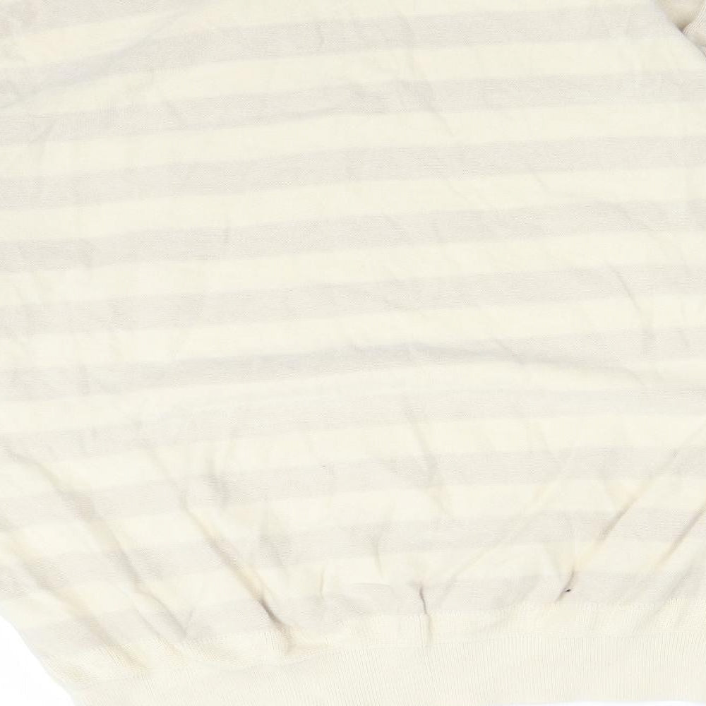 Brand and care label for Stark men’s multicoloured striped cotton pullover sweatshirt, size XL