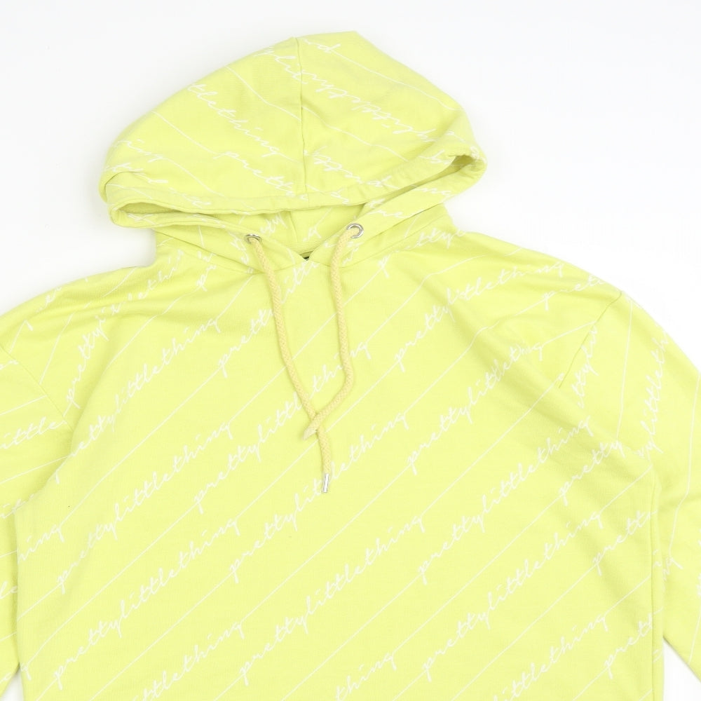 PRETTYLITTLETHING Womens Yellow  Cotton Pullover Sweatshirt Size 6   - Pretty Little Thing
