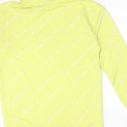 PRETTYLITTLETHING Womens Yellow  Cotton Pullover Sweatshirt Size 6   - Pretty Little Thing
