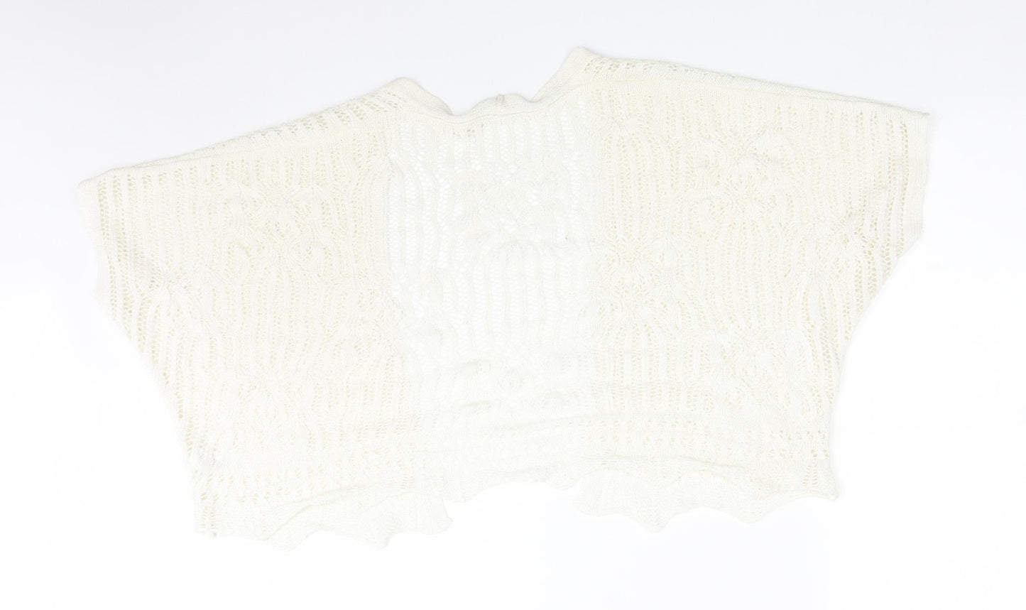 George Womens White  Geometric Acrylic Cardigan Jumper Size M