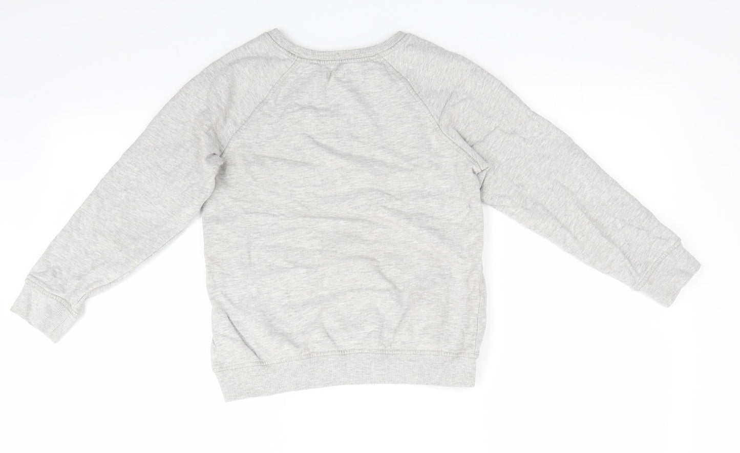 NEXT Girls Grey  Cotton Pullover Sweatshirt Size 10 Years   - Love
