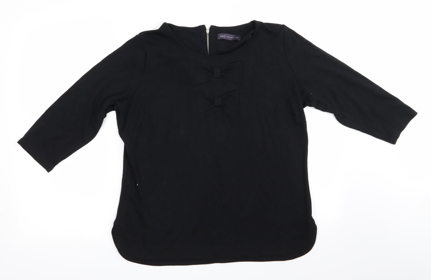 Womens UK Size  Marks and Spencer Black Tunic Blouse