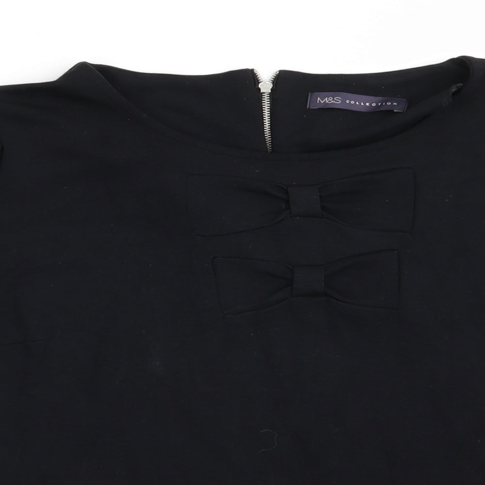 Womens UK Size  Marks and Spencer Black Tunic Blouse