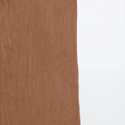 Primark Womens Brown  Viscose Bodycon  Size M  Collared