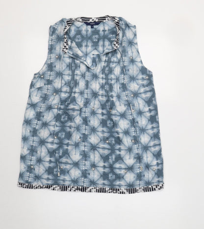 Womens UK Size 10 NEXT Blue Basic Tank