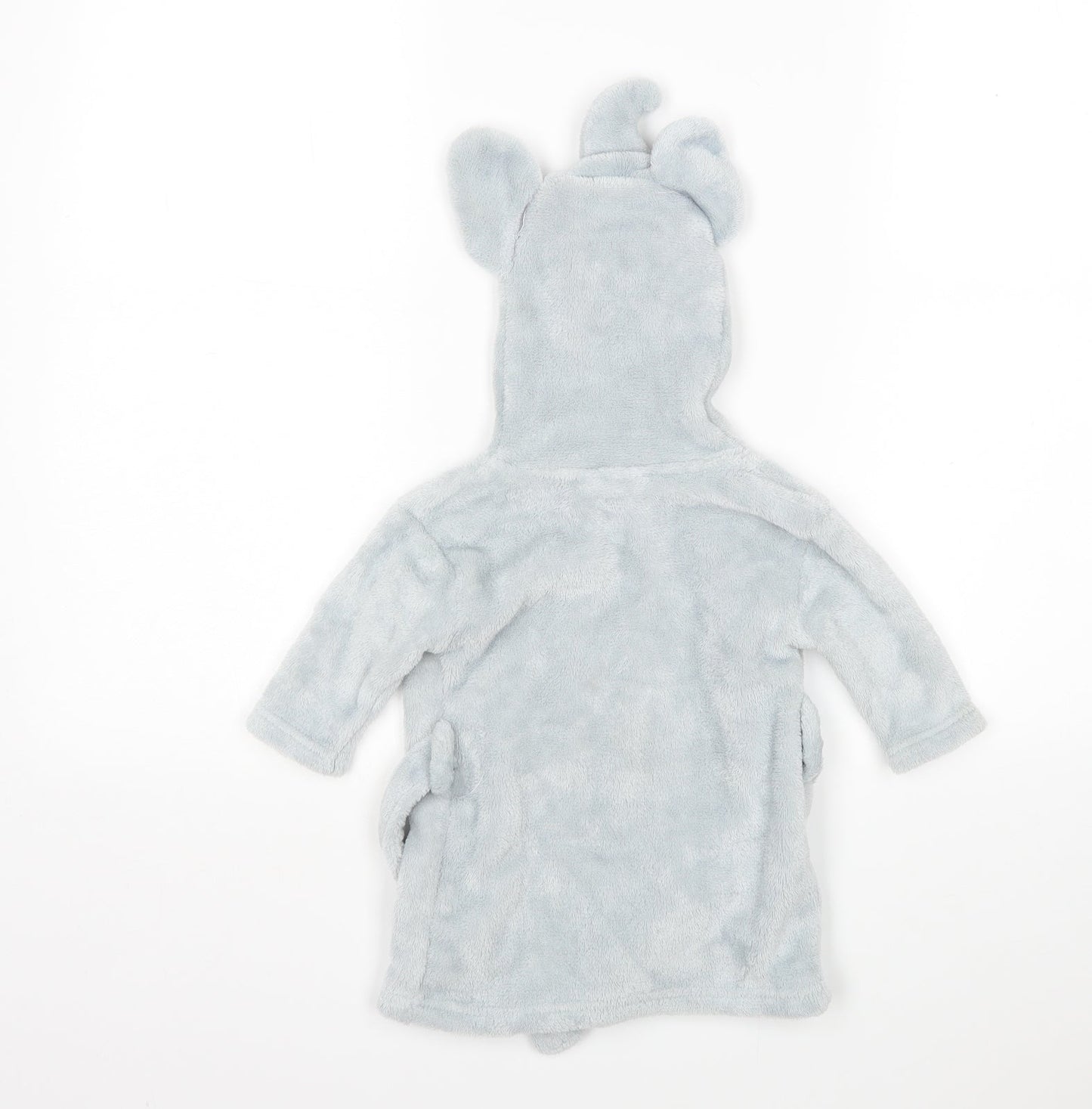 Preworn Boys Grey Animal Print Polyester  Gown Size 6-9 Months