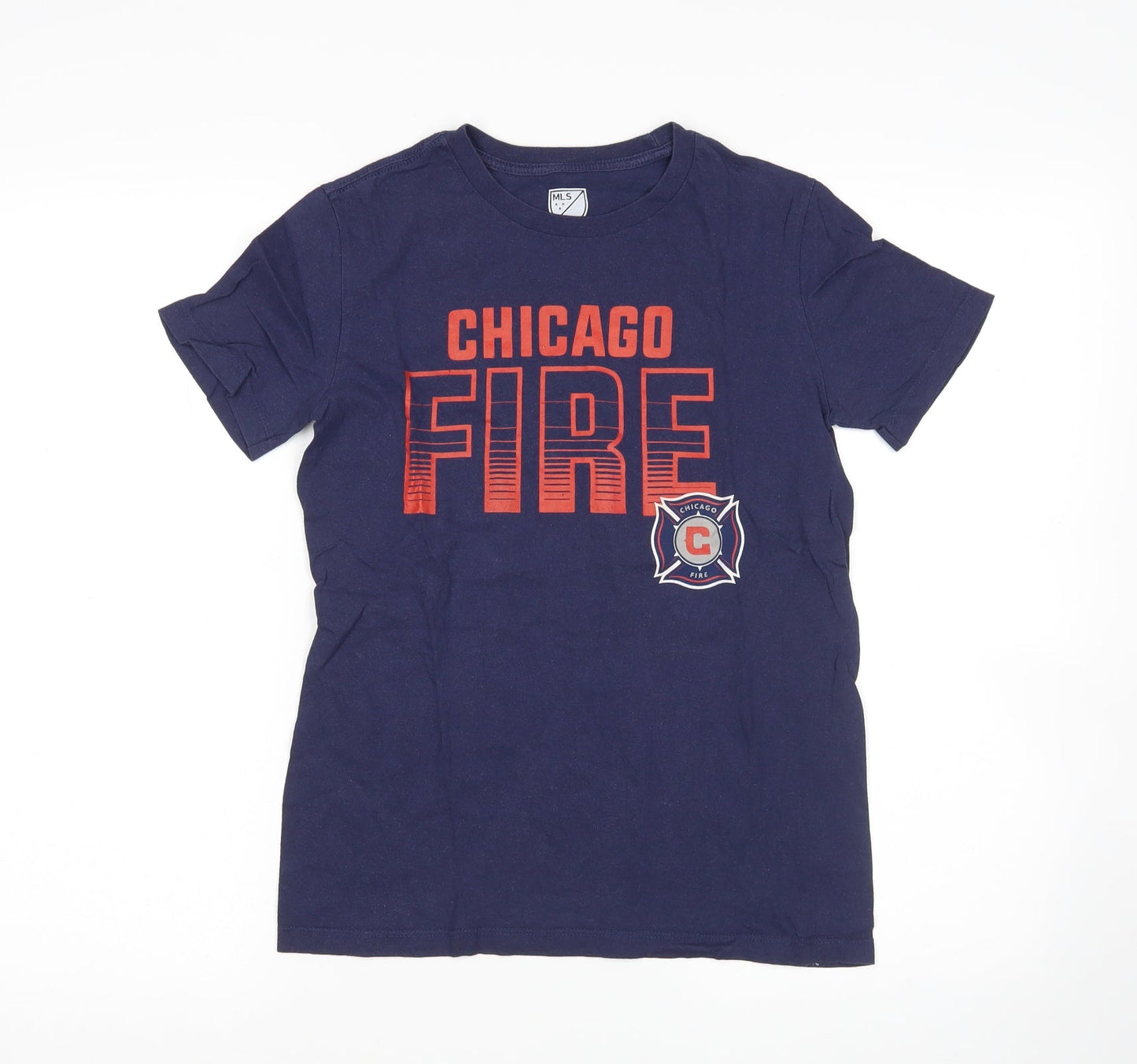 MLS Boys Blue   Basic T-Shirt Size 11 Years Round Neck  - Chicago Fire