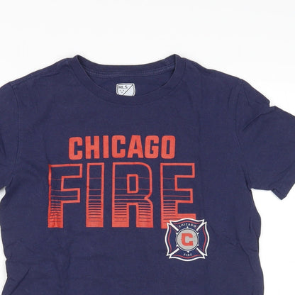 MLS Boys Blue   Basic T-Shirt Size 11 Years Round Neck  - Chicago Fire