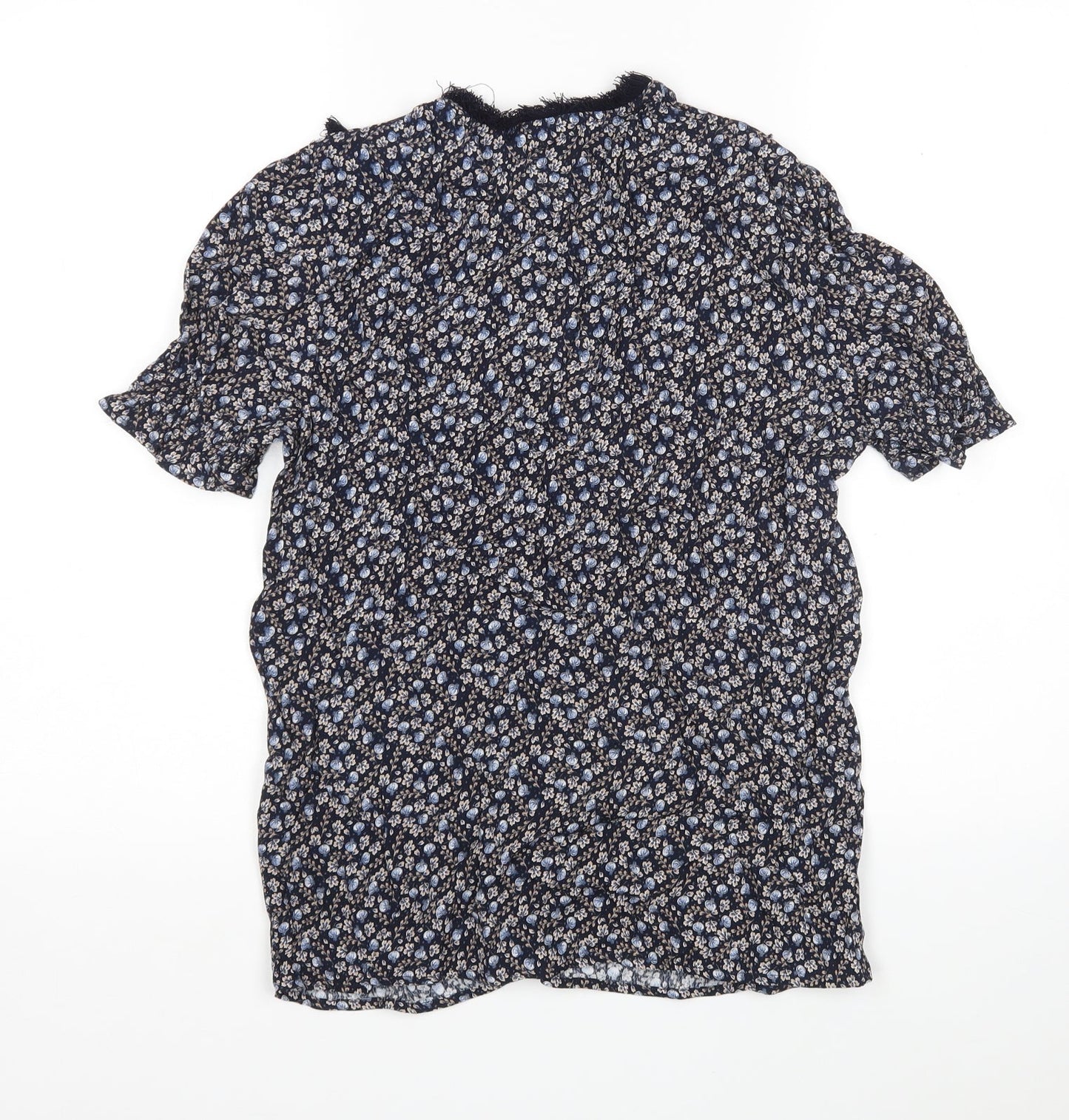 Womens UK Size 10 H&M Blue Basic Blouse