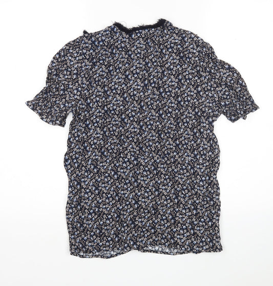 Womens UK Size 10 H&M Blue Basic Blouse