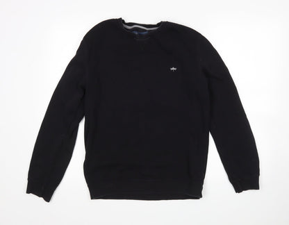 Mens UK Size S Matalan Black Pullover Sweatshirt
