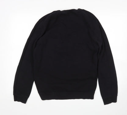 Mens UK Size S Matalan Black Pullover Sweatshirt