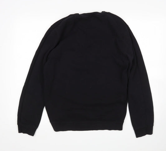 Mens UK Size S Matalan Black Pullover Sweatshirt