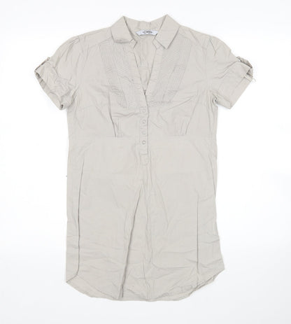Womens UK Size S Pull & Bear Grey Basic Polo