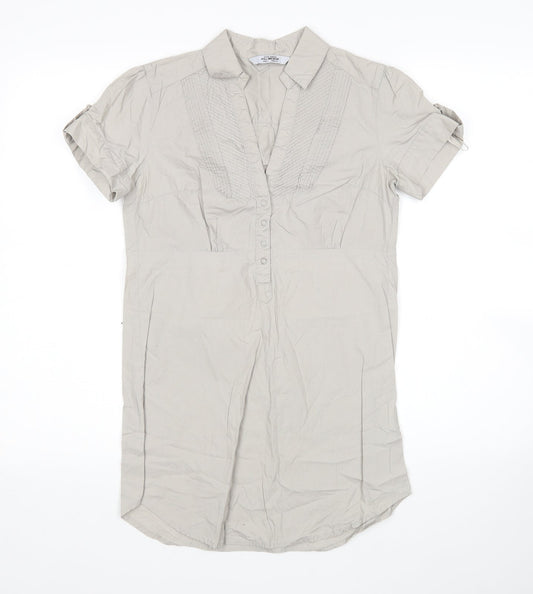 Womens UK Size S Pull & Bear Grey Basic Polo