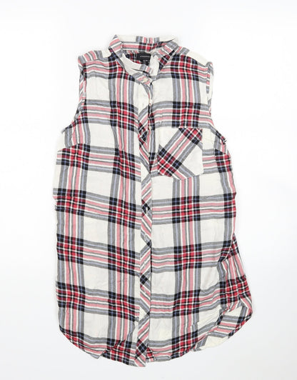 Womens UK Size 8 Atmosphere Multicoloured Basic Button-Up