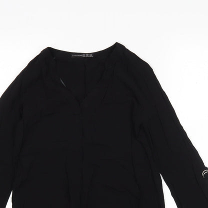 Womens UK Size 8 Atmosphere Black Basic Blouse