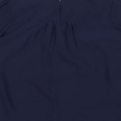 Womens UK Size 8 H&M Blue Basic Blouse