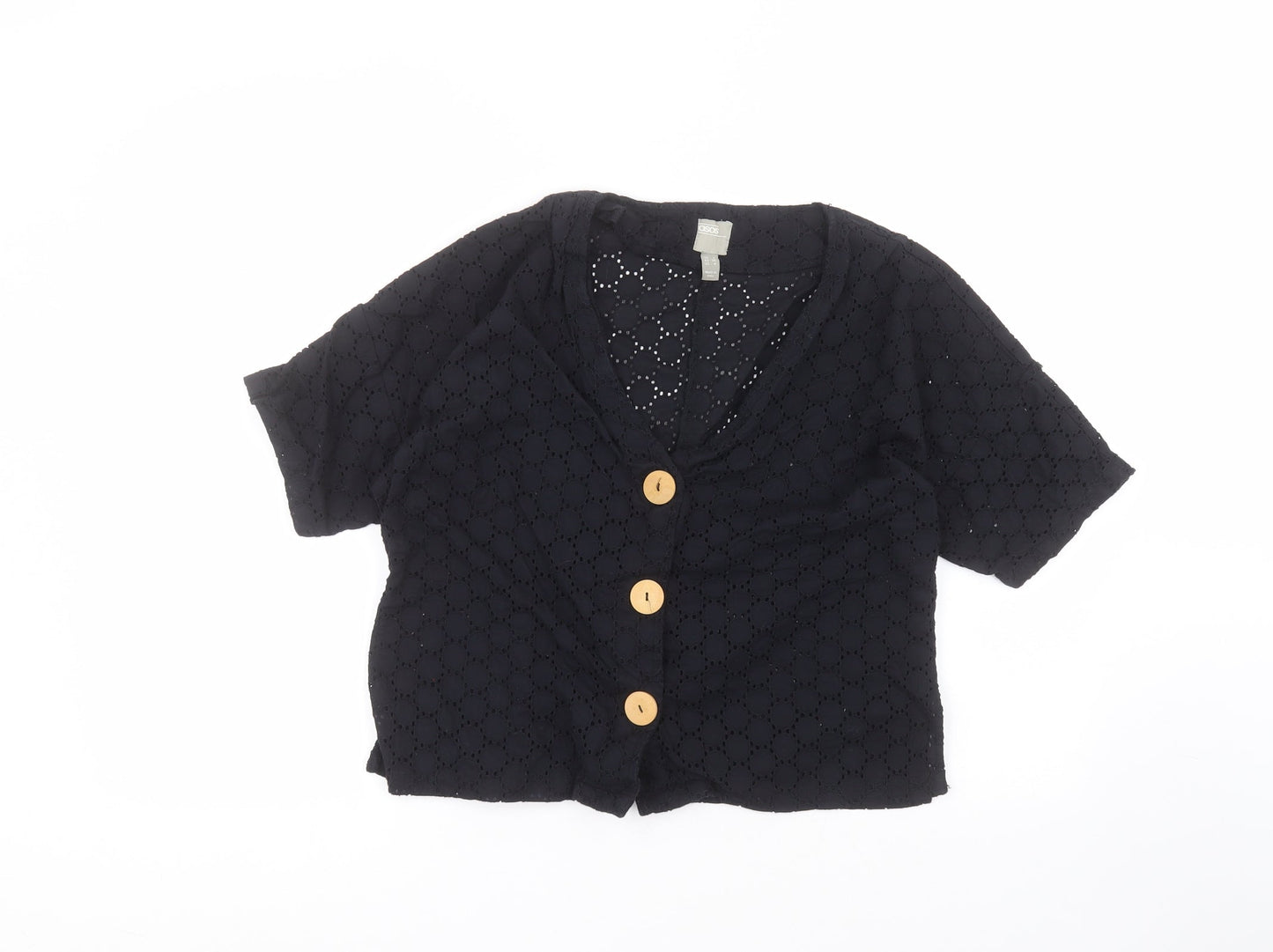Womens UK Size 8 ASOS Black Cardigan Jumper