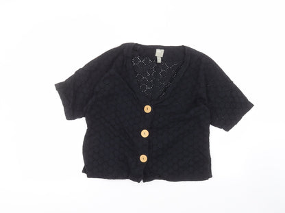 Womens UK Size 8 ASOS Black Cardigan Jumper