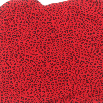 Womens UK Size 8 H&M Red Basic T-Shirt