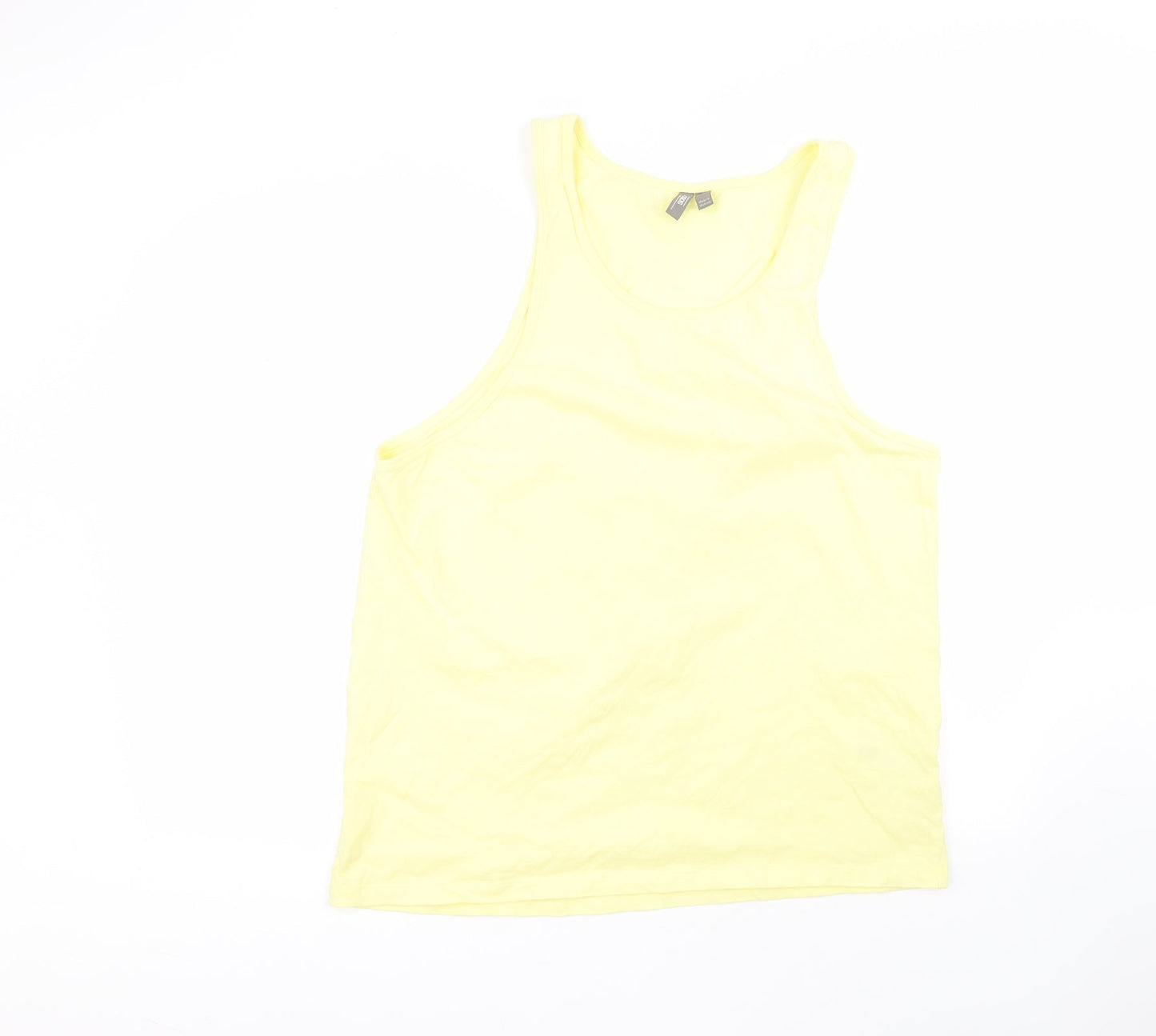 Womens UK Size L ASOS Yellow Basic Tank
